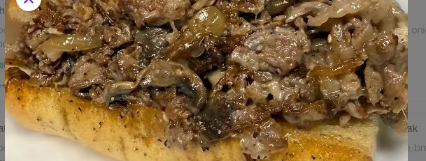 Half Mushroom Swiss Cheese Steak
